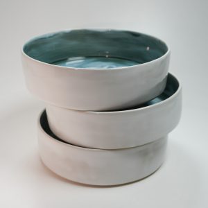 Deep Plate- Green Swirl