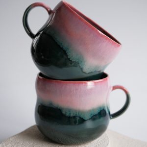 Wavy Mug – Pink Forest