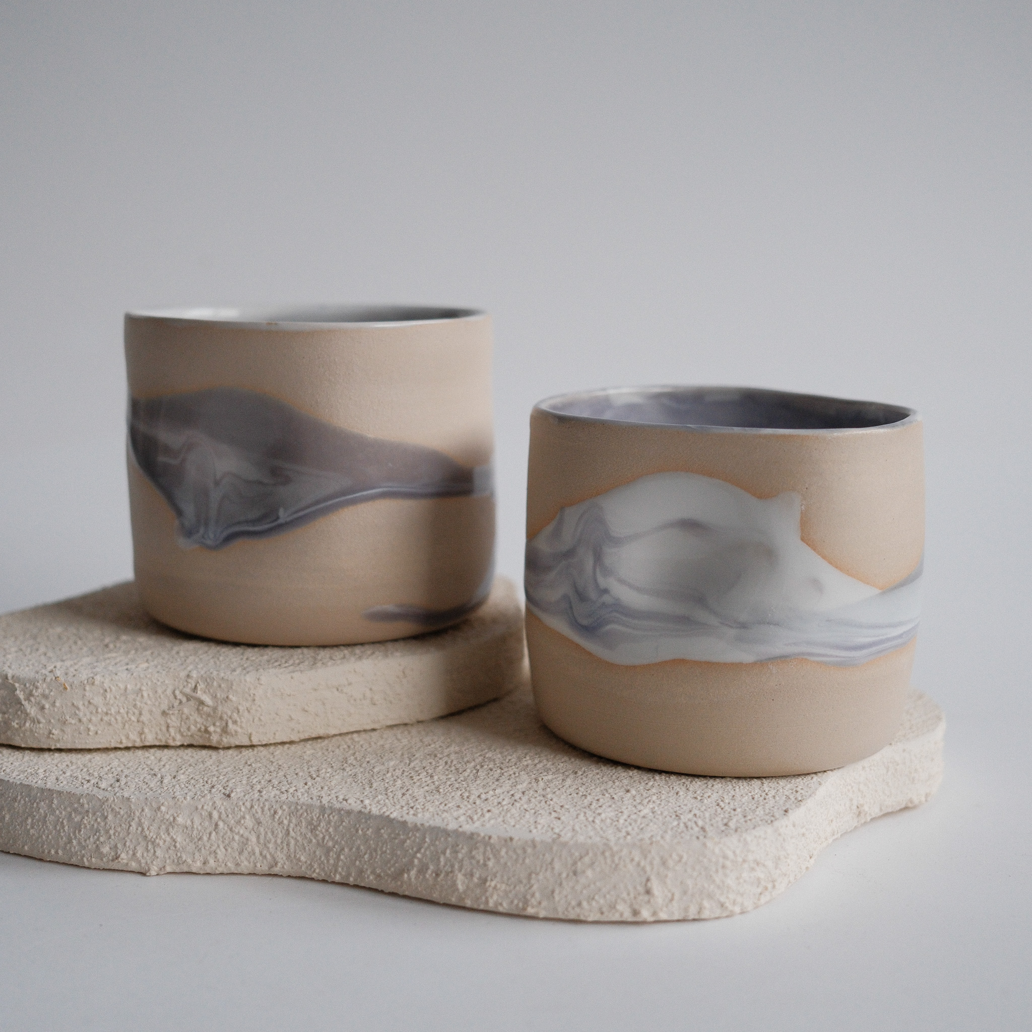 Irregular Cup - Lavender Swirl